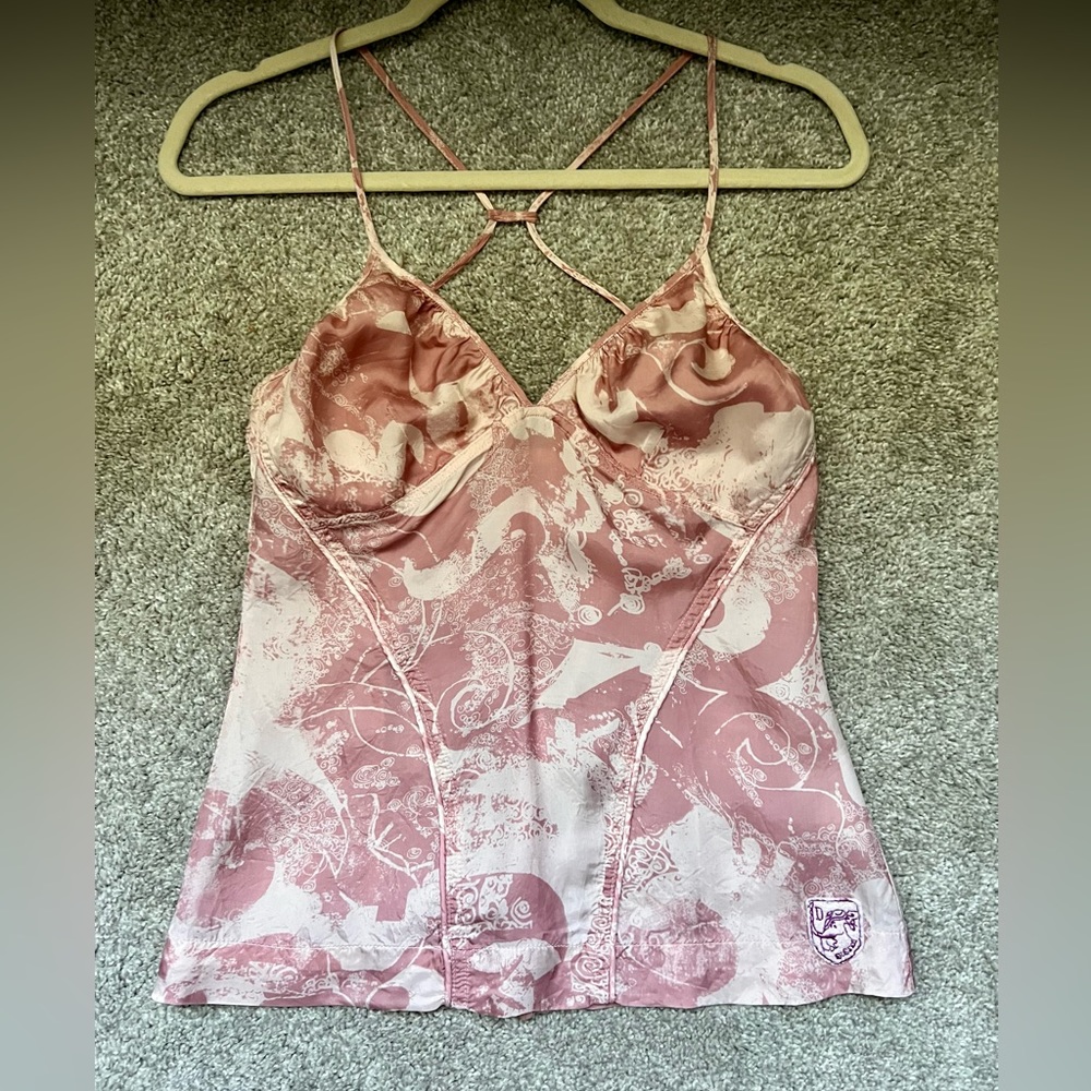 Diesel Satin Strappy Top. Size Small